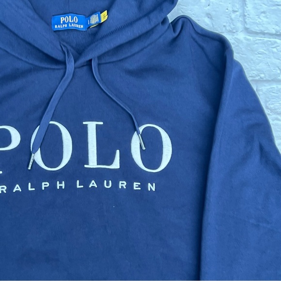 Polo Ralph Lauren Men’s Fleece Hoodie – Logo Embroidered – Size L – Blue - Picture 5 of 11